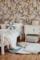 PATCHWORK KISSEN BLAU ZIRKUS