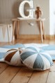 PATCHWORK KISSEN BLAU ZIRKUS