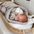 LEINEN PUCKDECKE BEIGE