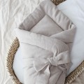LEINEN PUCKDECKE BEIGE