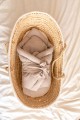 LEINEN PUCKDECKE BEIGE