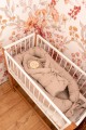LEINEN PUCKDECKE BEIGE