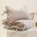 LEINEN BABYBETTWÄSCHE 100X135 CM BEIGE
