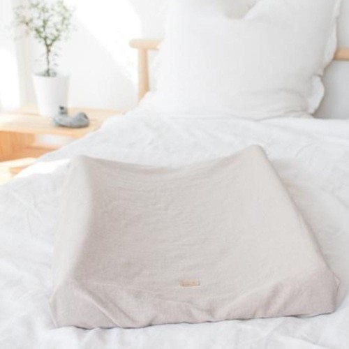 LEINEN WICKELAUFLAGEBEZUG BEIGE