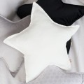 LEINEN STERN KISSEN WEISS