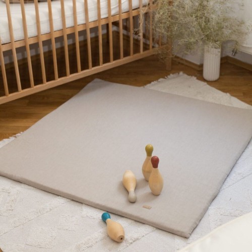 LEINEN SPIELMATTE beige