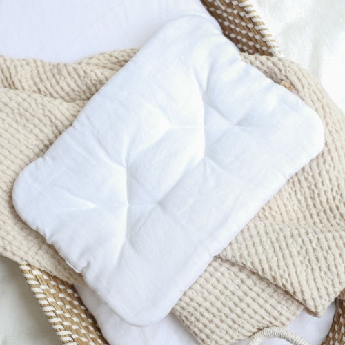 LEINEN BABYKISSEN 40X60 CM WEISS