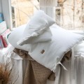 LEINEN BABYBETTWÄSCHE FÜR SÄUGLINGE 70x100 CM WEISS