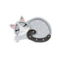 LAMPE KATZE GRAU