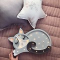 LAMPE KATZE GRAU
