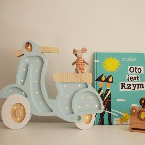 LAMPE ROLLER HELLBLAU