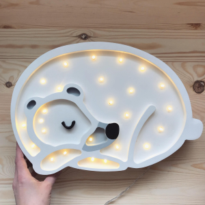 LITTLE LIGHTS - LAMPE BÄR WEISS