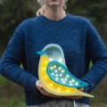 LAMPE VOGEL Türkis Gelb