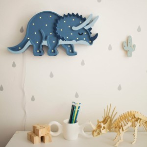 LITTLE LIGHTS - LAMPE DINO TRICERATOPS JURRASIC MARINEBLAU