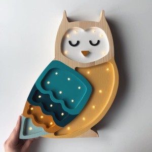 LITTLE LIGHTS -  LAMPE EULE SENFGELB