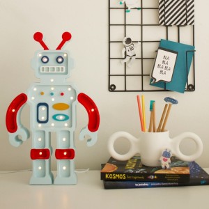LITTLE LIGHTS -  LAMPE ROBOTER  BLAU ROT