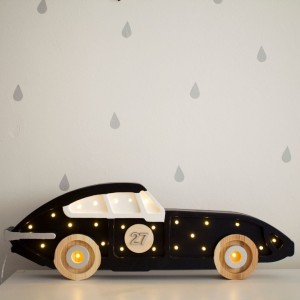 LITTLE LIGHTS - LAMPE RENNWAGEN SCHWARZ