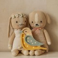 MINI LAMPE VOGEL Khaki Helles Senfgelb