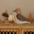 MINI LAMPE VOGEL Kaffee-Beige
