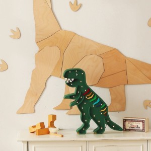 LITTLE LIGHTS - LAMPE DINO T. REX REGENBOGEN GRUEN