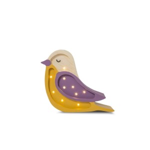 LITTLE LIGHTS - MINI LAMPE VOGEL DUNKELROT SENFGELB