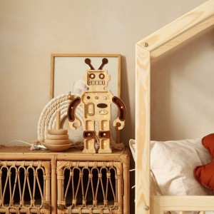 LITTLE LIGHTS - LAMPE ROBOTER HOLZ