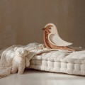 LAMPE VOGEL KAFFEE HOLZ