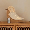 LAMPE VOGEL KAFFEE HOLZ