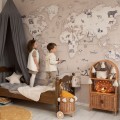 Boho-Weidenkorb auf Rädern