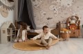 Boho-Weidenkorb auf Rädern