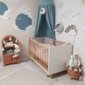 Boho-Weidenkorb auf Rädern