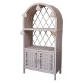 Korbschrank mit Türen rosa