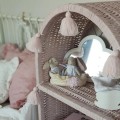 Korbschrank mit Türen rosa