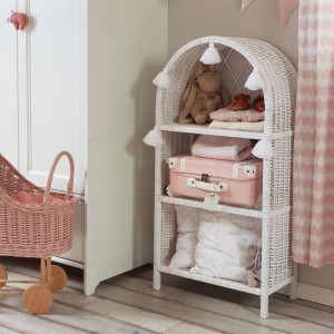 LITTLE DREAMS - Weidenschrank OFFEN WEISS