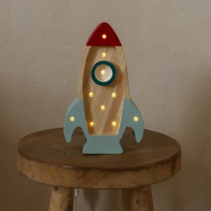 LITTLE LIGHTS - MINI LAMPE RAKETE HOLZ