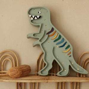 LITTLE LIGHTS - LAMPE DINO T. REX KHAKI PASTELL