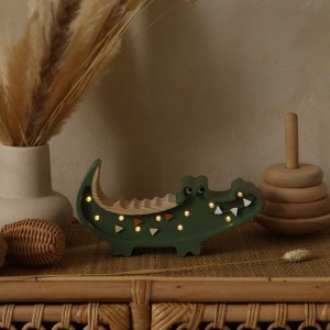 LITTLE LIGHTS - MINI LAMPE KROKODIL MILITÄRGRÜN
