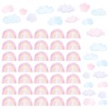 WANDAUFKLEBER MINI REGENBÖGEN ROSA