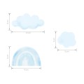 WANDAUFKLEBER MINI REGENBÖGEN BLAU
