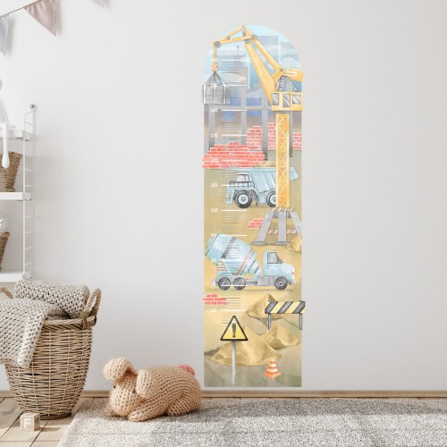 WANDAUFKLEBER HÖHENMESSER BAUSTELLE