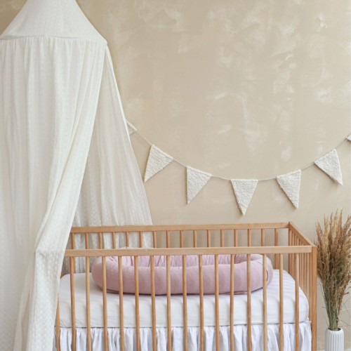 BESTICKT BALDACHIN ECRU