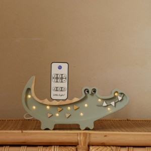 LITTLE LIGHTS - MINI LAMPE KROKODIL PASTELL-KHAKI
