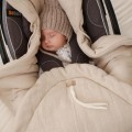 MUSSELIN BABY AUTOSITZDECKE SANDBEIGE
