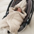 MUSSELIN BABY AUTOSITZDECKE SANDBEIGE