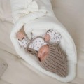 MUSSELIN PUCKDECKE MILCHWEISS