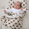 MUSSELIN BABY WICKEL TEDDYBÄREN