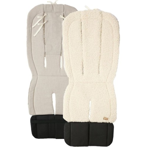 KINDERWAGENPOLSTER TEDDY CREME