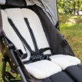 KINDERWAGENPOLSTER TEDDY CREME
