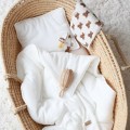 MUSSELIN BABYBETTWÄSCHE FÜR SÄUGLINGE 70x100 CM MILCHWEISS