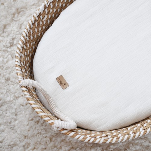 MUSSELIN WAGEN/MOSES-KORB MILCHWEISS